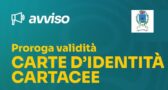 CARTA D’IDENTITÀ CARTACEA – proroga validità SOLO per l'identificazione in Italia