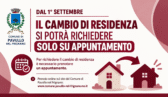 Dal 1 settembre si potrà richiedere il cambio di residenza solo su appuntamento