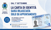 Dal 1 settembre il rilascio della Carta di Identità sarà possibile solo su appuntamento