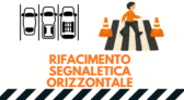 Rifacimento segnaletica orizzontale in Via Giardini - divieto di sosta con rimozione