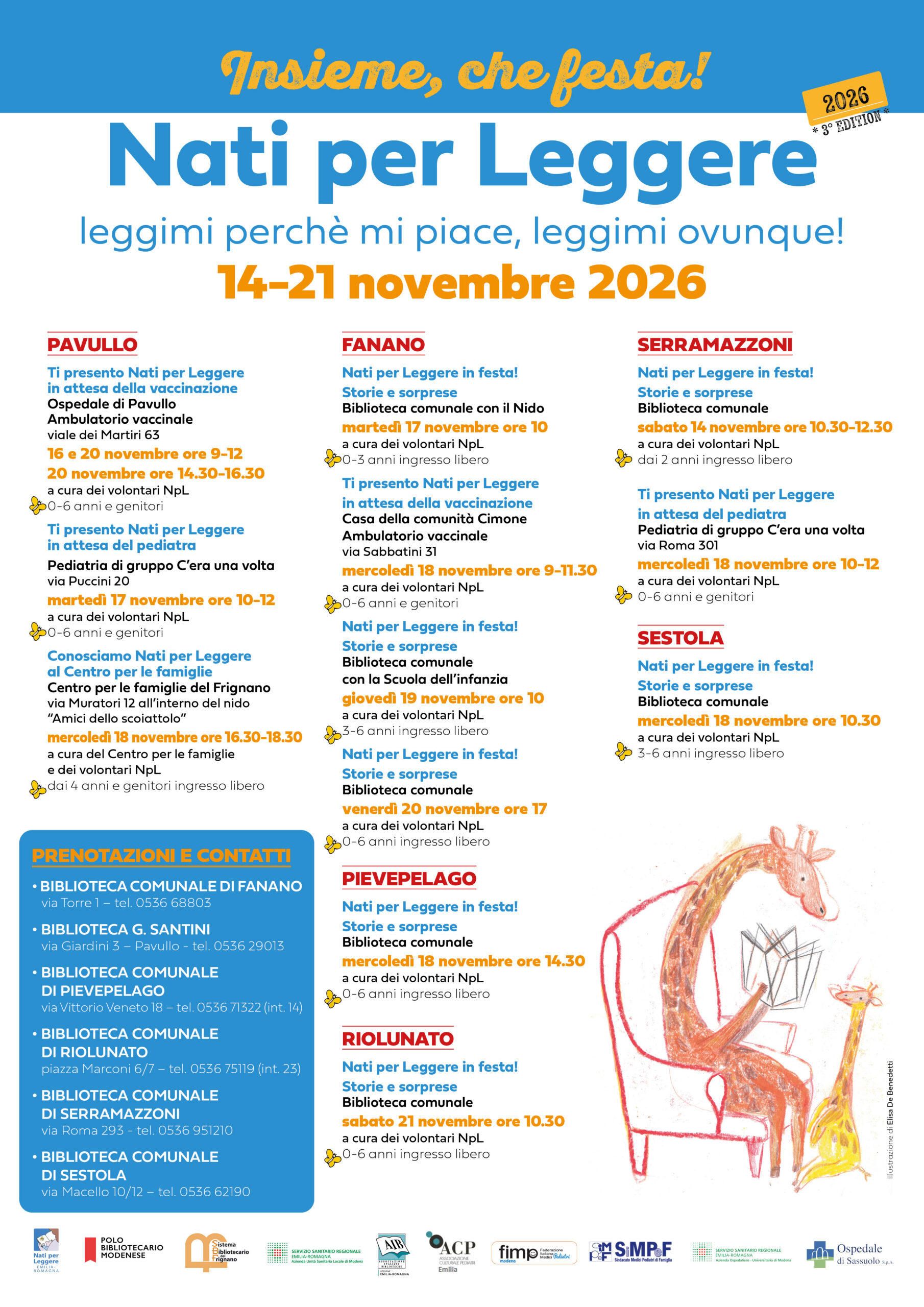 Elenco delle iniziaive in programma